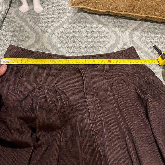 Anthropologie Maeve The Avery Pleated Wide-Leg Trousers Corduroy 31014 - Picture 9 of 9